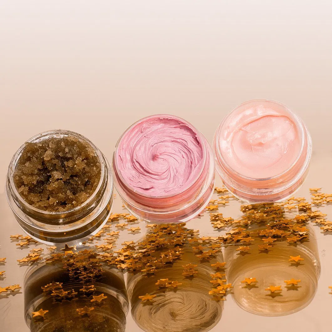 Private Label Vegan Pink Peach Natural 2 in 1 Lip Mask Lip Scrub Wholesale