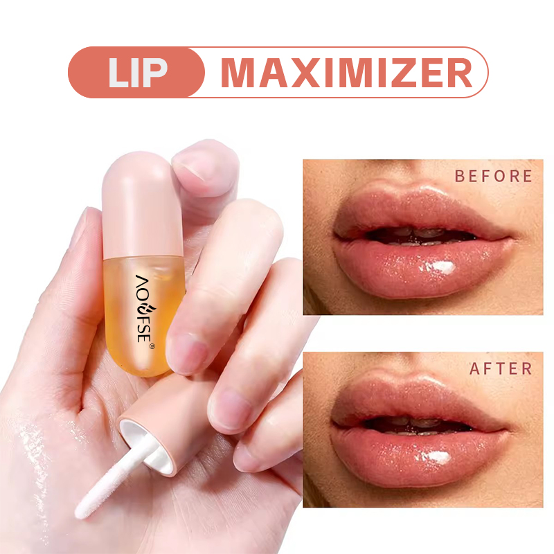 Custom Lip Plumper Gloss Hydrating Lip Plumper Bulk Reduce Fine Lines 100% Natural Lip Oil