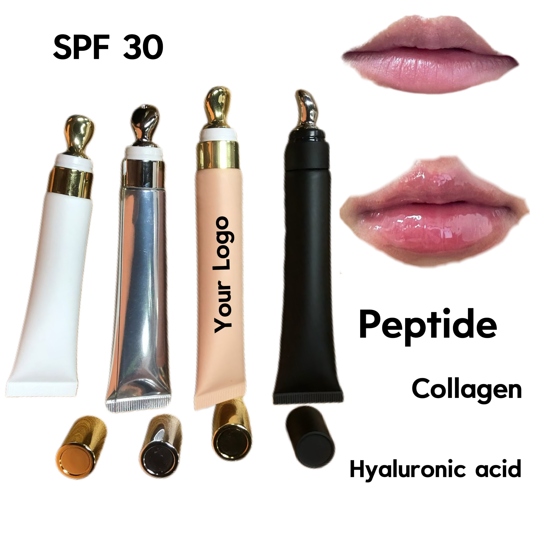 Plumping Lip Gloss Plumper High Quality Hyaluronic Peptide Spf Collagen Vegan Extreme Plumping Lip Oil Lip Plumper Gloss