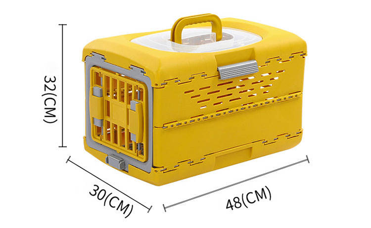 Plastic Folding Pet Portable Travel Cage with Airline Approved Kennel for Cat