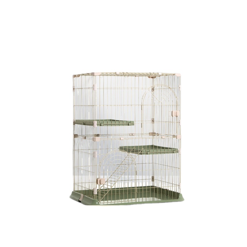Customized Breathable Double-Layer Triple-Layer Indoor Cat Cage Easy to Clean Pet Cattery with Cat Villa Design All Seasons