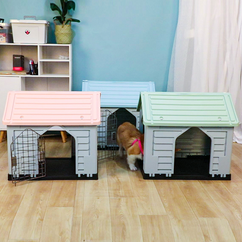 Waterproof Indoor Stackable Cat and Dog Cage Washable Joint Plastic with Print Pattern Home Pet Crates and Enclosures