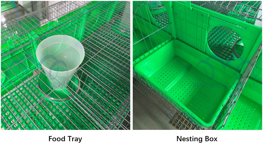 Stackable Doe &amp; Litter Cage Mother and Baby Rabbit Cage System for Breeding Rabbit