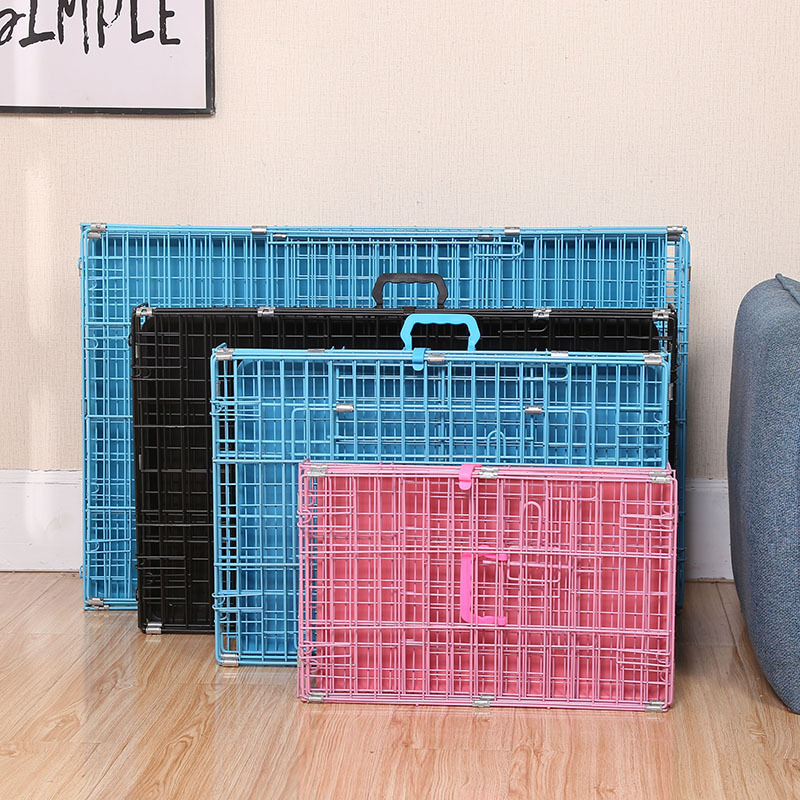 Foldable Metal Wire Dog Cage with Removable Tray Portable Pet Crate for Small Medium Dogs&amp; Catt Collapsible Indoor Pet Kennel