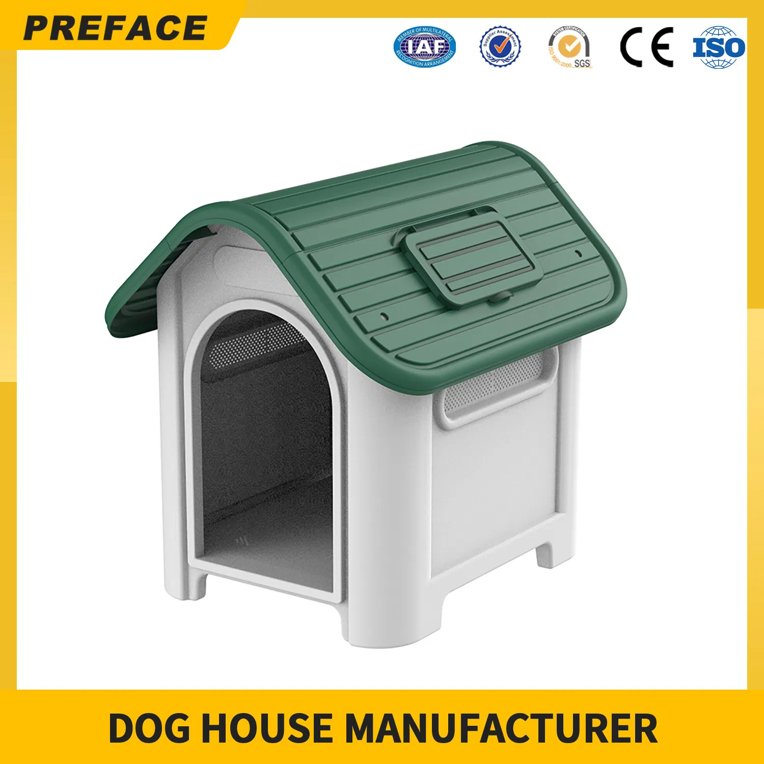 OEM Waterproof Comfortable Luxury Outdoor Safe Non Toxic Indoor and Outdoor Large Plastic Pet House Suitable for Big Dog