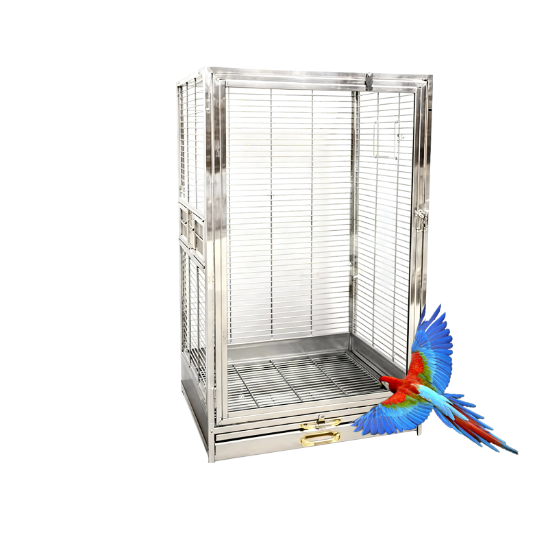 Outdoor Large Luxury Classic Stainless Steel Parrot Cage with Durable Anti-Collision Breathable Design Modular Bird Cage