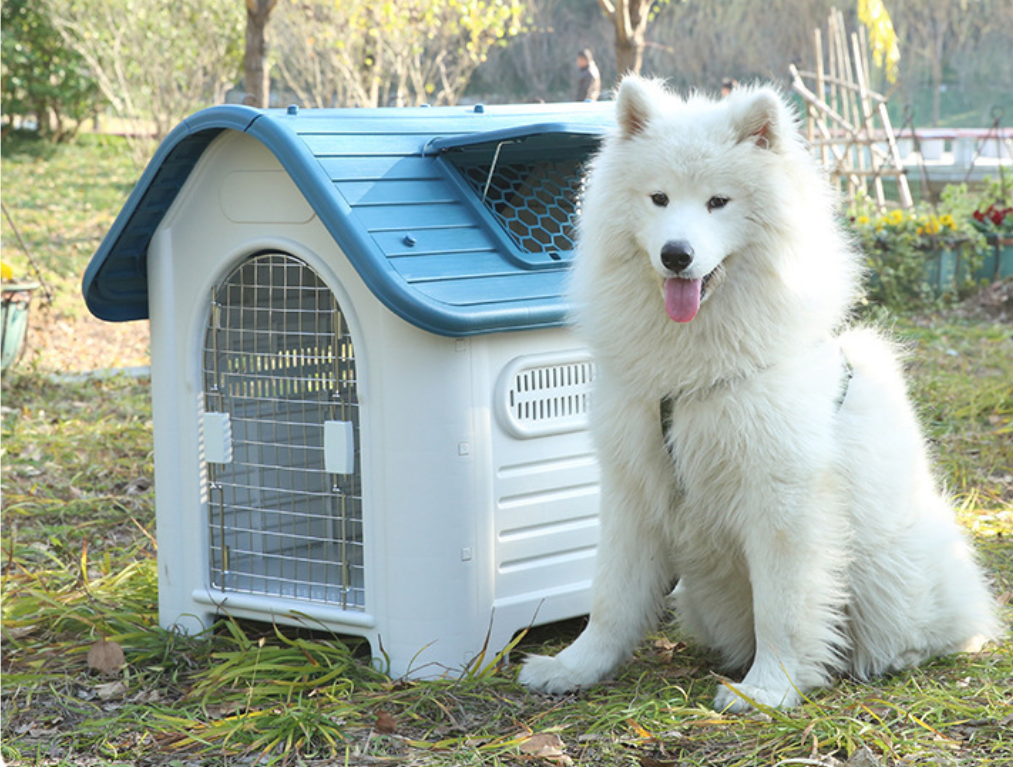 Modern Small Medium Large Dog Outdoor Kennel All Seasons Rainproof Waterproof Plastic Dog House for Living Room