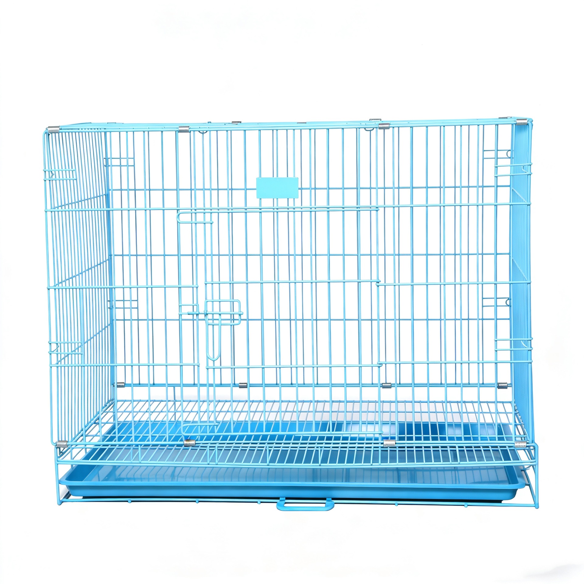Foldable Metal Wire Dog Cage with Removable Tray Portable Pet Crate for Small Medium Dogs&amp; Catt Collapsible Indoor Pet Kennel