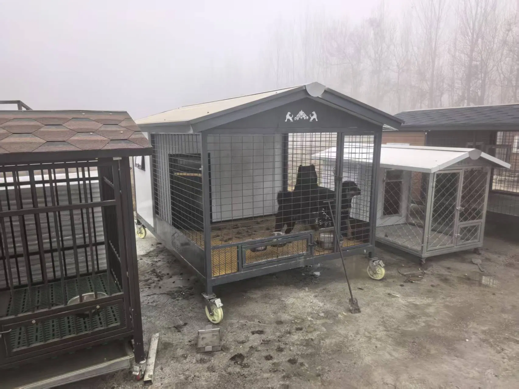 2024 Trend Products Various Sizes Outdoor Rainproof, Insulated Ventilated, Modern Luxury Solid Wood Dog House