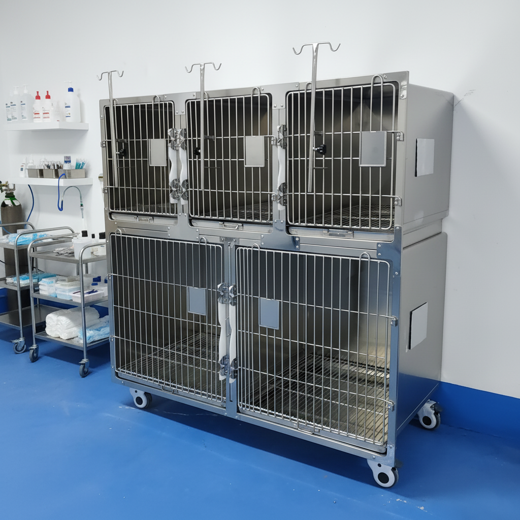Expandable 2-Level Dog Cage, Easy Disassembly &amp; Washable, Quiet Chew-Proof, Training Crate for Home
