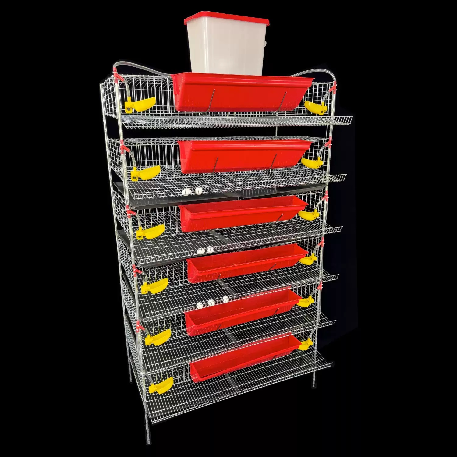 New Multi-Purpose H Type Quail Cage with Removable Waste Tray for Quails &amp; Chicks Small Poultry Easy Clean Wire Mesh Structure