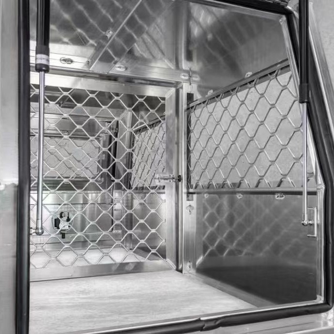Stress-Resistant Anti-Escape Aluminum Dog Crate Large Pet Cage High-Transparency Mesh Surface Unobstructed Ventilation