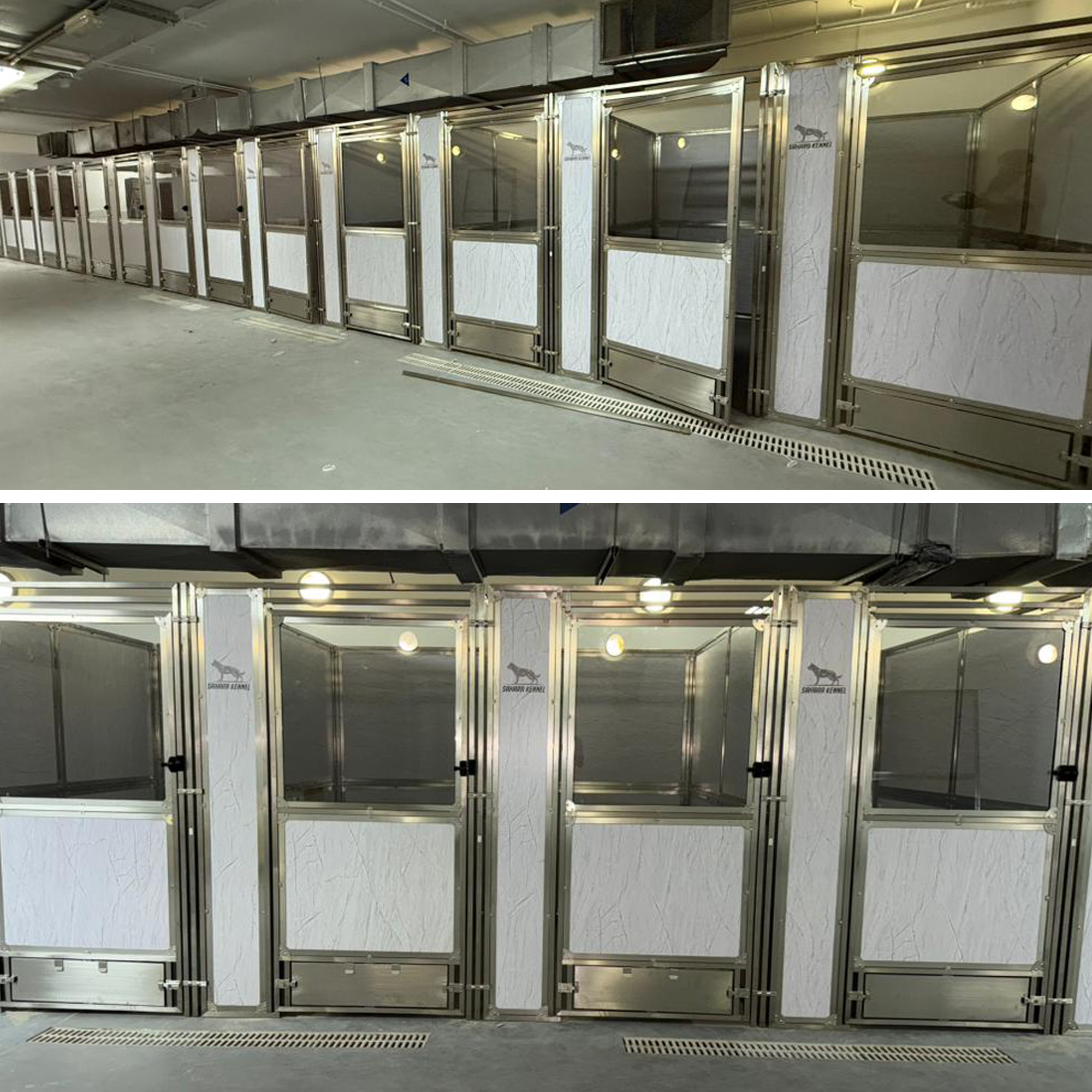 Heavy Duty Welded Metal Anti-Rust Dog Kennel Professional Modular Dog Cages Kennel Bank