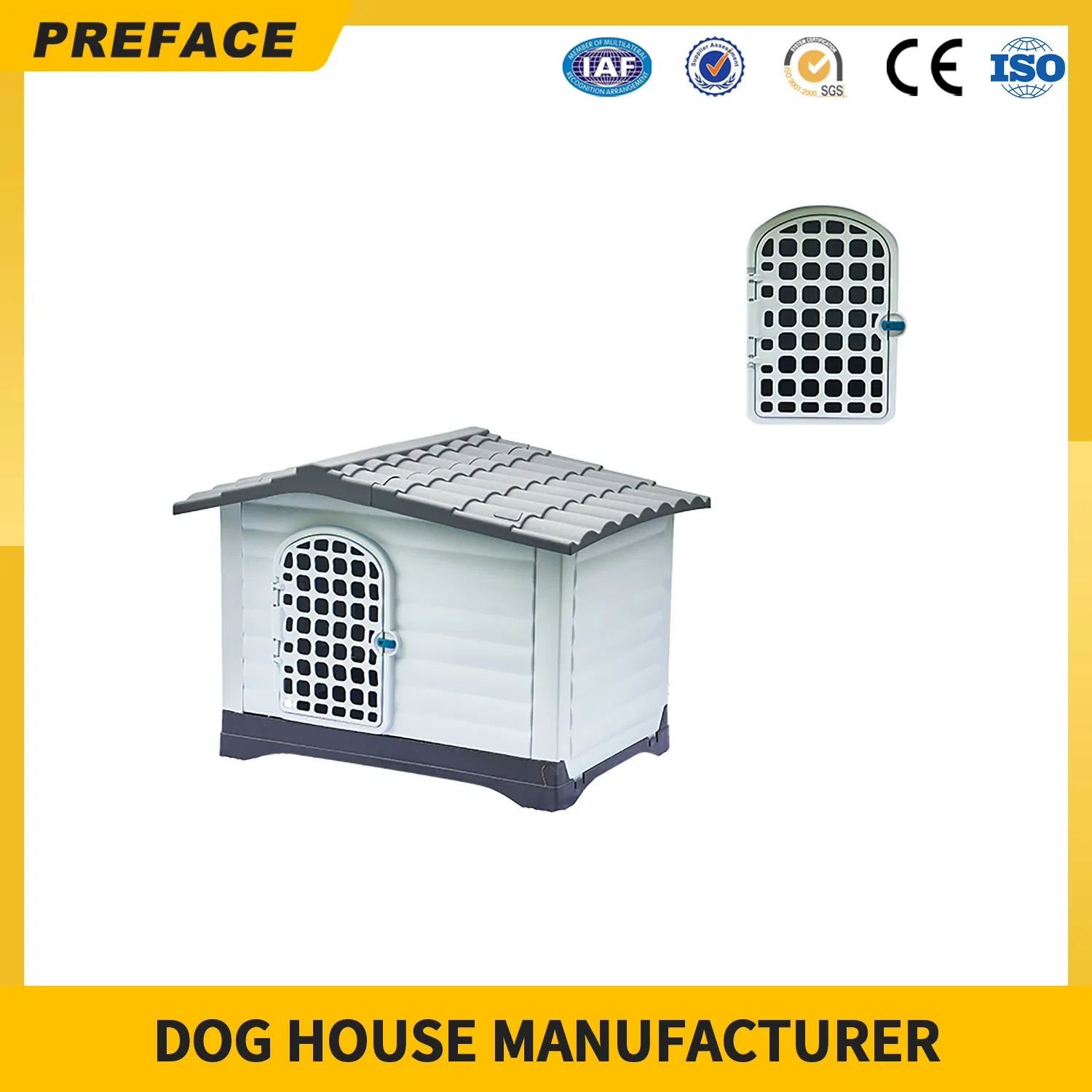 Wholesale Modern Big Plastic Waterproof Large Dog House Outdoor Indoor Luxury Pet Kennel Igloo Dog Bed House for Sale