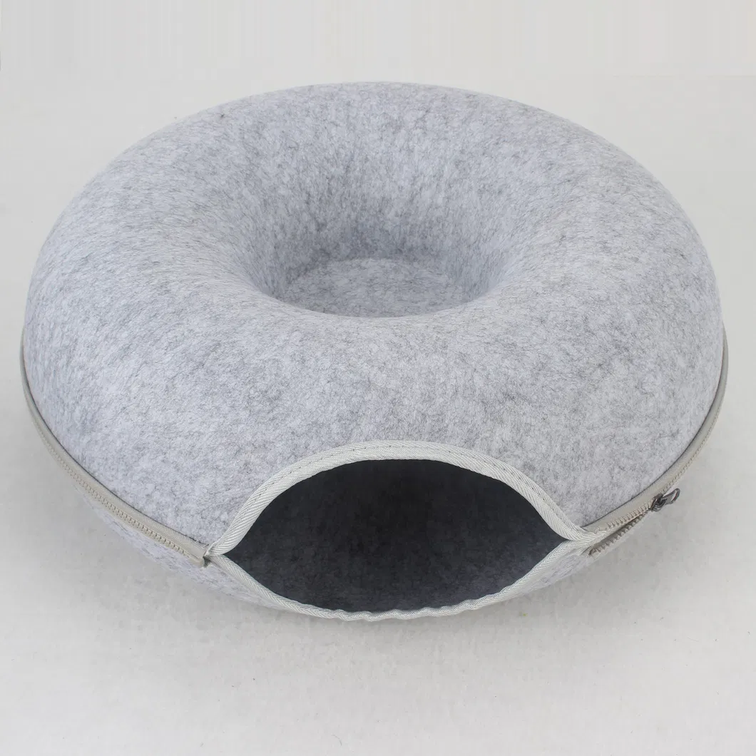 Wholesale New-Style Customized Design Popular Colorful Breathable Fabric Pet Cat Donut Bed Cat Tent House