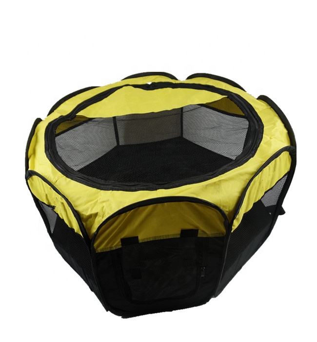 Customizable Breathable Eco-Friendly Oxford/Nylon/Polyester Folding Cat Dog Playpen Kennel Animal Pattern Zipper Pet Cage