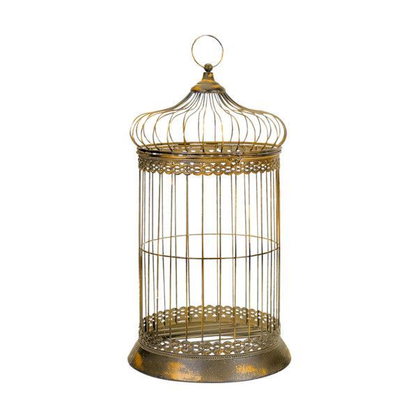 Spacious Wrought Iron Metal Bird Cage With Removable Tray And Seed Guard For Large Birds Easy Cleaning Design