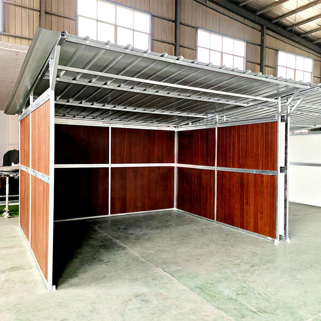 Permanent Run In Shed Outside Horse Stall Stable Panels Horse Shelter For Farm