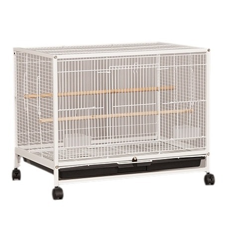 Stackable Iron Bird Cage Breeder Breeding Parrots Lovebirds Budgerigars &amp; Cockatiels Extra Large Space with Rolling Stand