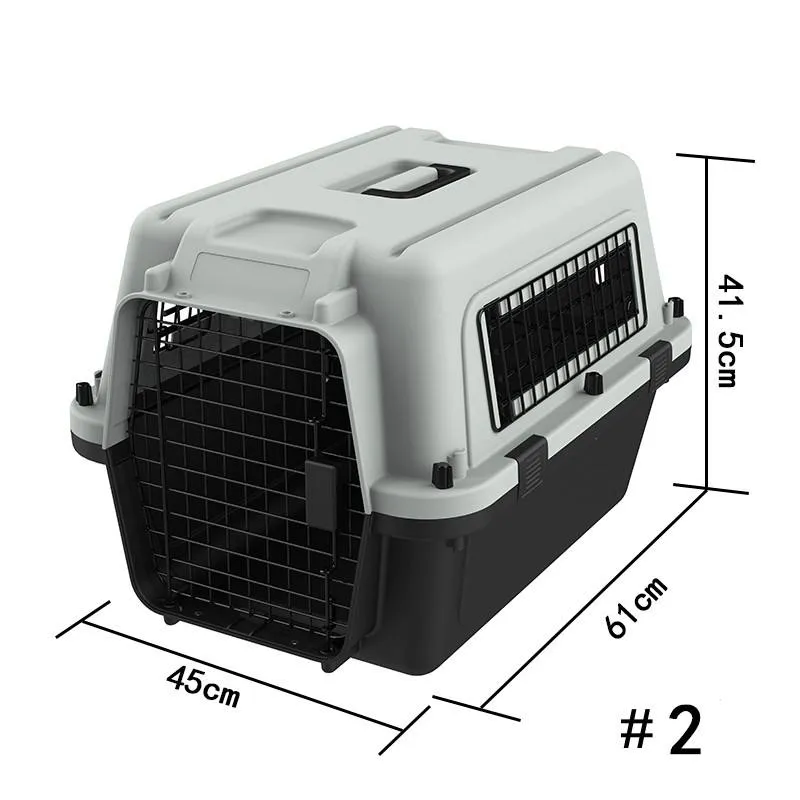 2025 New Design Airline Approved Luxury Plastic Pet Carrier Custom Wholesale Dog Cat Travel Cage Breathable Pet Air Box