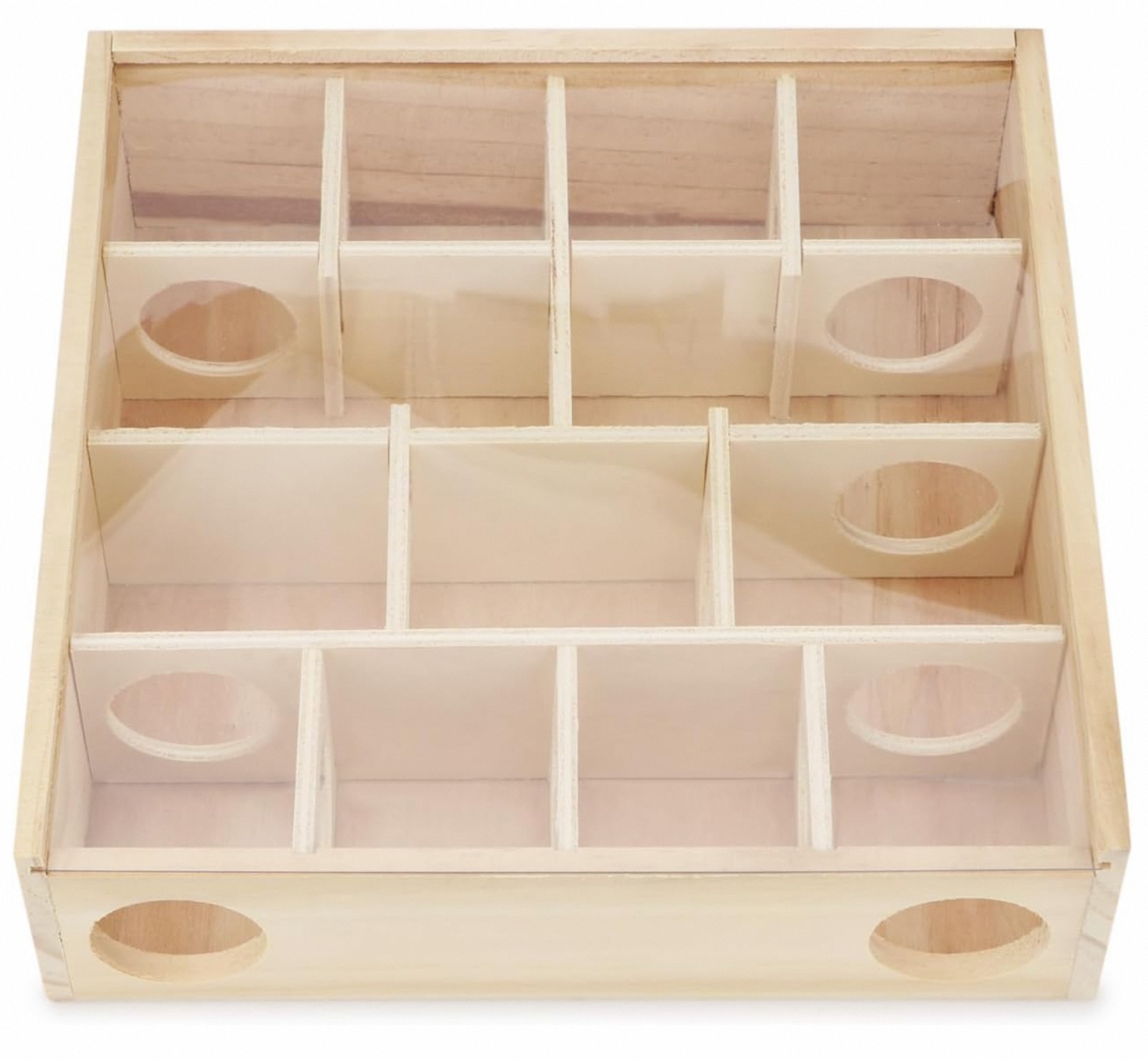Eco-Friendly Wooden Hamster House Pet Cage with Glass Cover Indoor/Outdoor Use Customizable Design