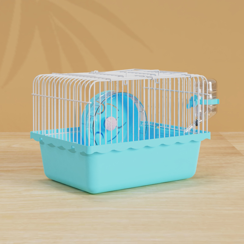 Hamster Cage Golden Hamster Extra Large Villa Pastoral Style Two-Story Castle Metal Frame Plastic Tray Small Luxury Package Full