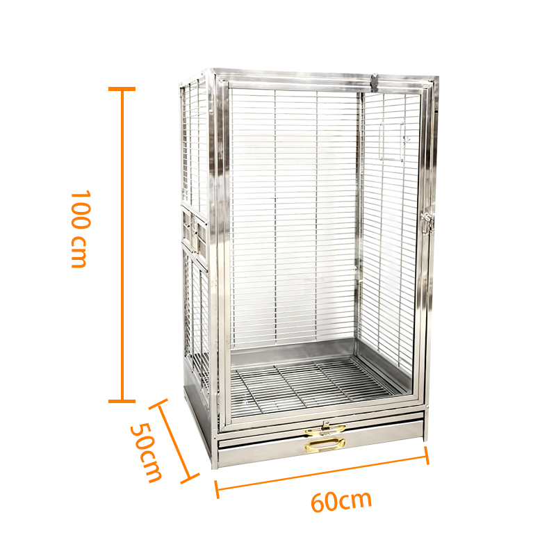 Outdoor Large Luxury Classic Stainless Steel Parrot Cage with Durable Anti-Collision Breathable Design Modular Bird Cage