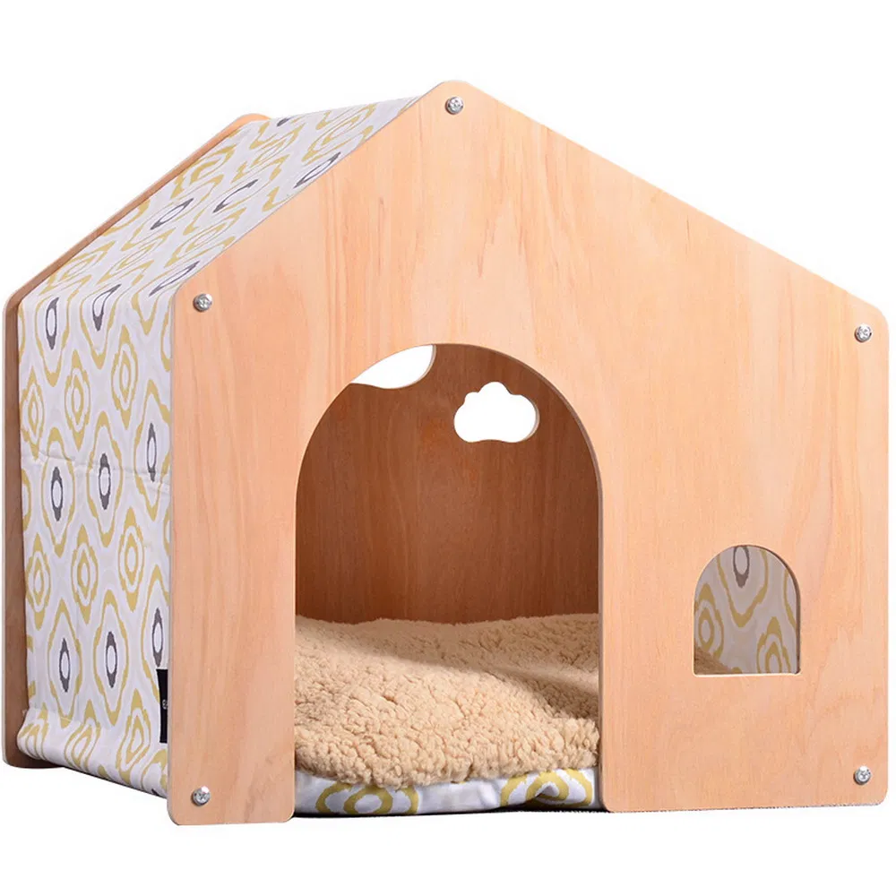 Wholesale Selling Comfortable Indoor Wooden Pet Dog House Modern Luxury Cat House