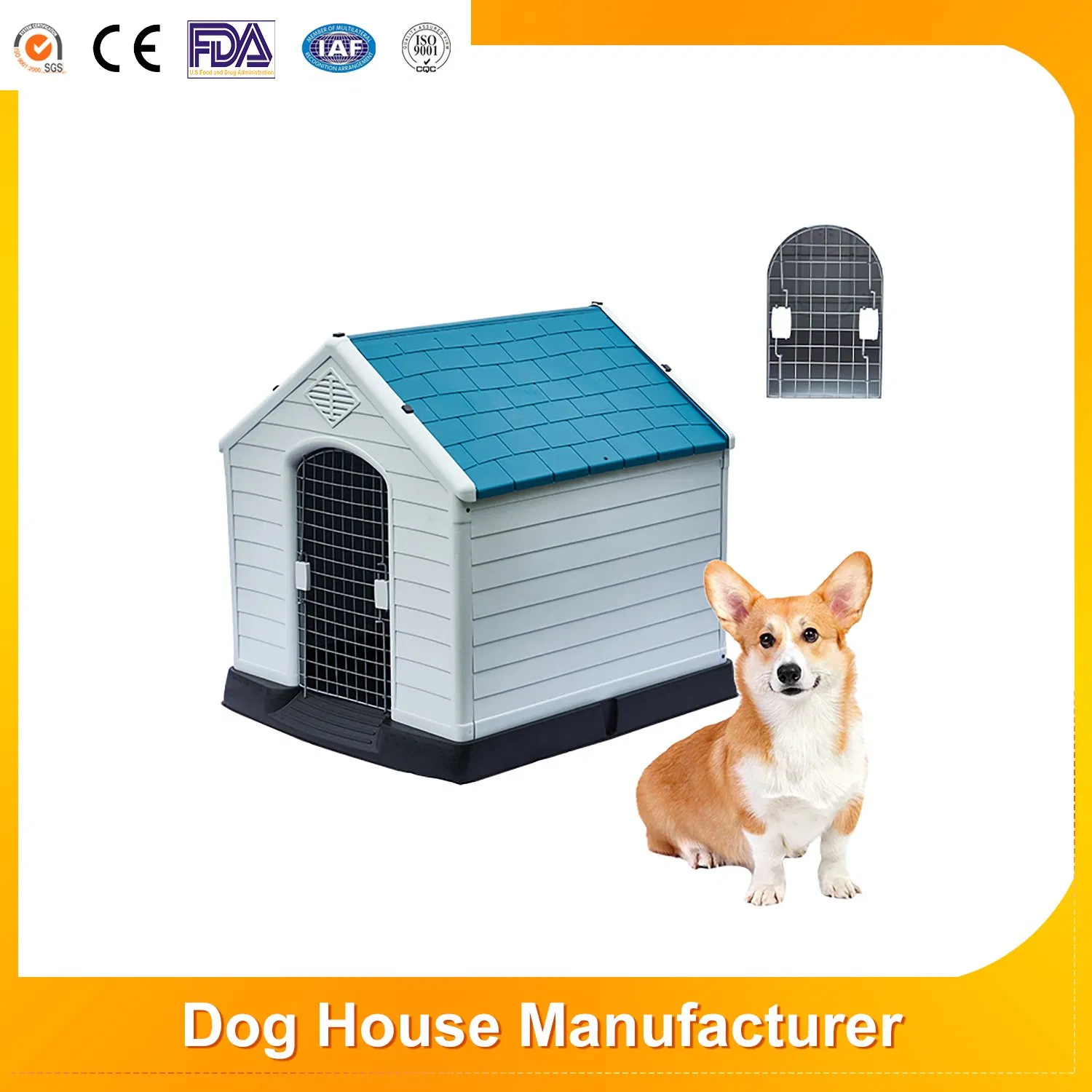 High Quality Outdoor/Indoor Waterproof Solid Ventilate Insulated Luxury Pet Accessories Wholesale Dog House Kennel for Sale