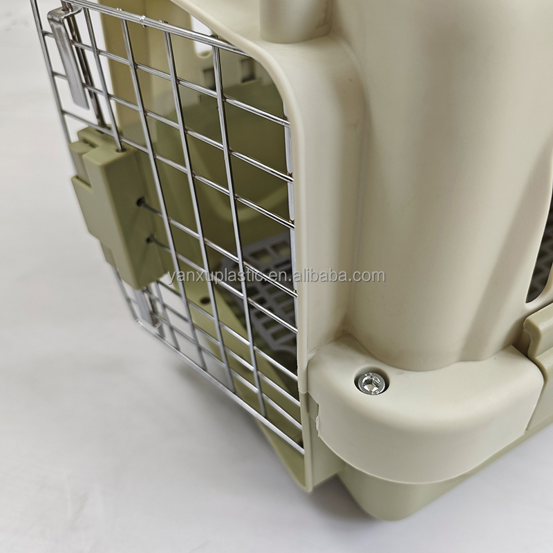 Bulk OEM Pet Travel Carrier Hard Plastic Breathable Button Closure Ventilated Cage for Small Animals Custom Service Available