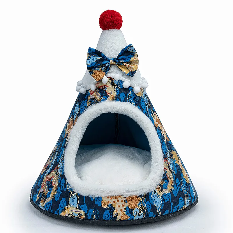 Winter Warm Soft Comfortable Christmas Cozy Nesk Bed Cat House Pet for Small Dogs
