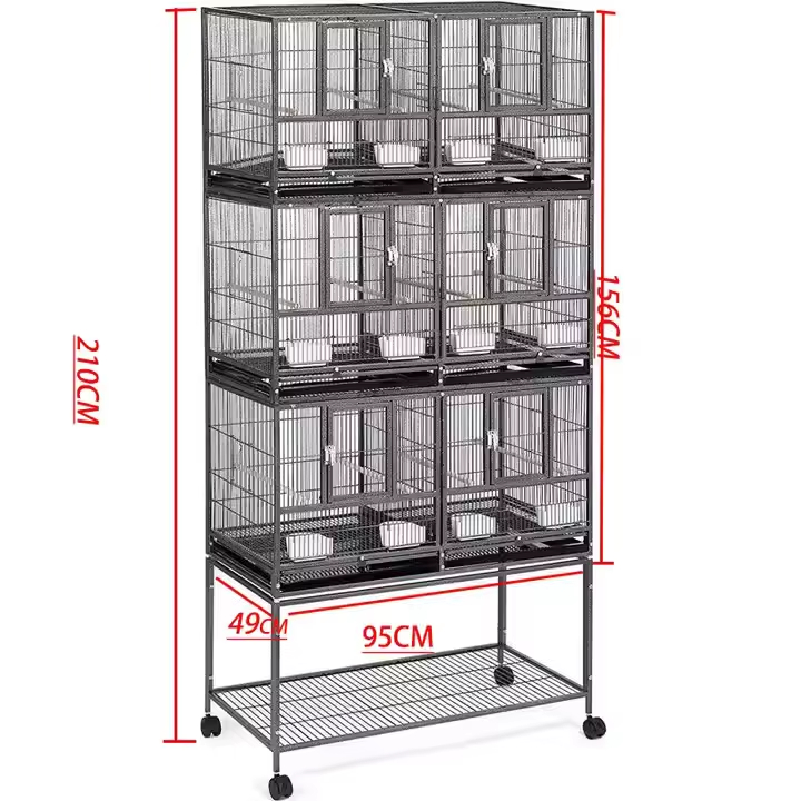 Multi Layer Large Pet House Birds Stackable Bird Cage Canary Breeding Cages Movable Splice Pigeon Parrot Bird Breeding Cage Sale