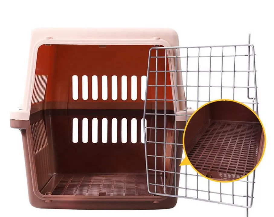 High Quality Ventilation Airlines Approved Plastic Travel Pet Cage Outdoor Pet Airplane Box