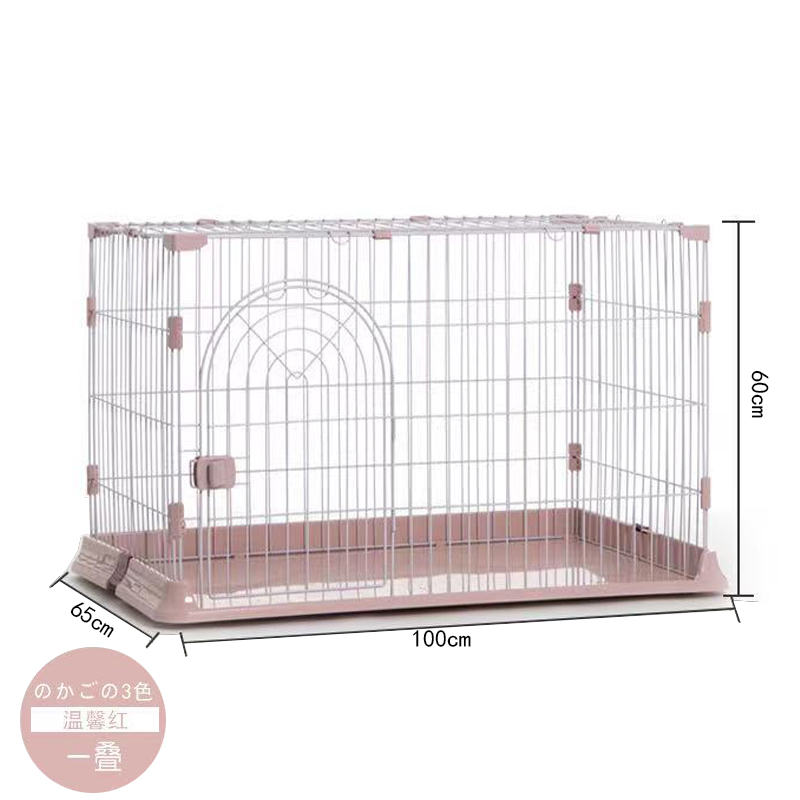 Portable Foldable Cat Dog Cage Heavy Duty Metal Pet Crate With Safety Lock For Travel &amp; Daily Use