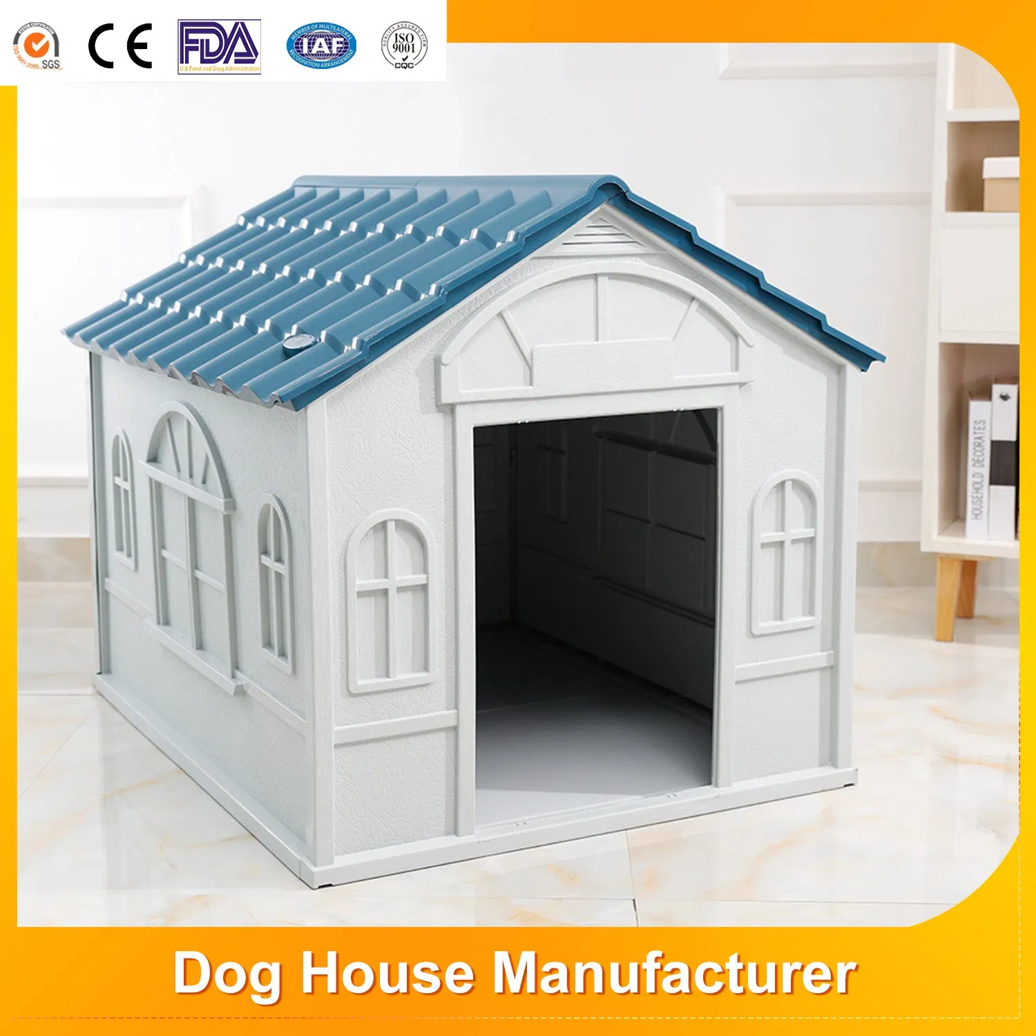 Factory Modern Eco Friendly Outdoor/Indoor Luxury Pet Villa Cats Cage Foldable House PVC Large Pet Dog House for Sale