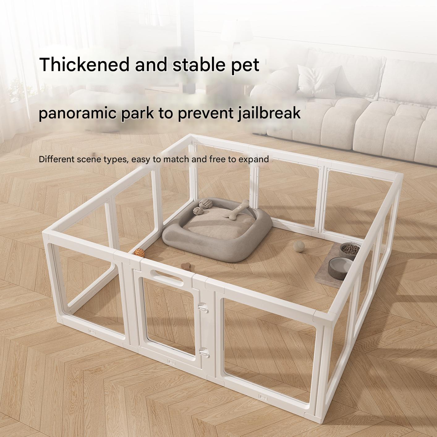 Wholesale Solid Indoor Transparent Acrylic Pet Fence Anti-Escape Plastic Barrier Enclosure for Small Dogs Bichon Cats Animal