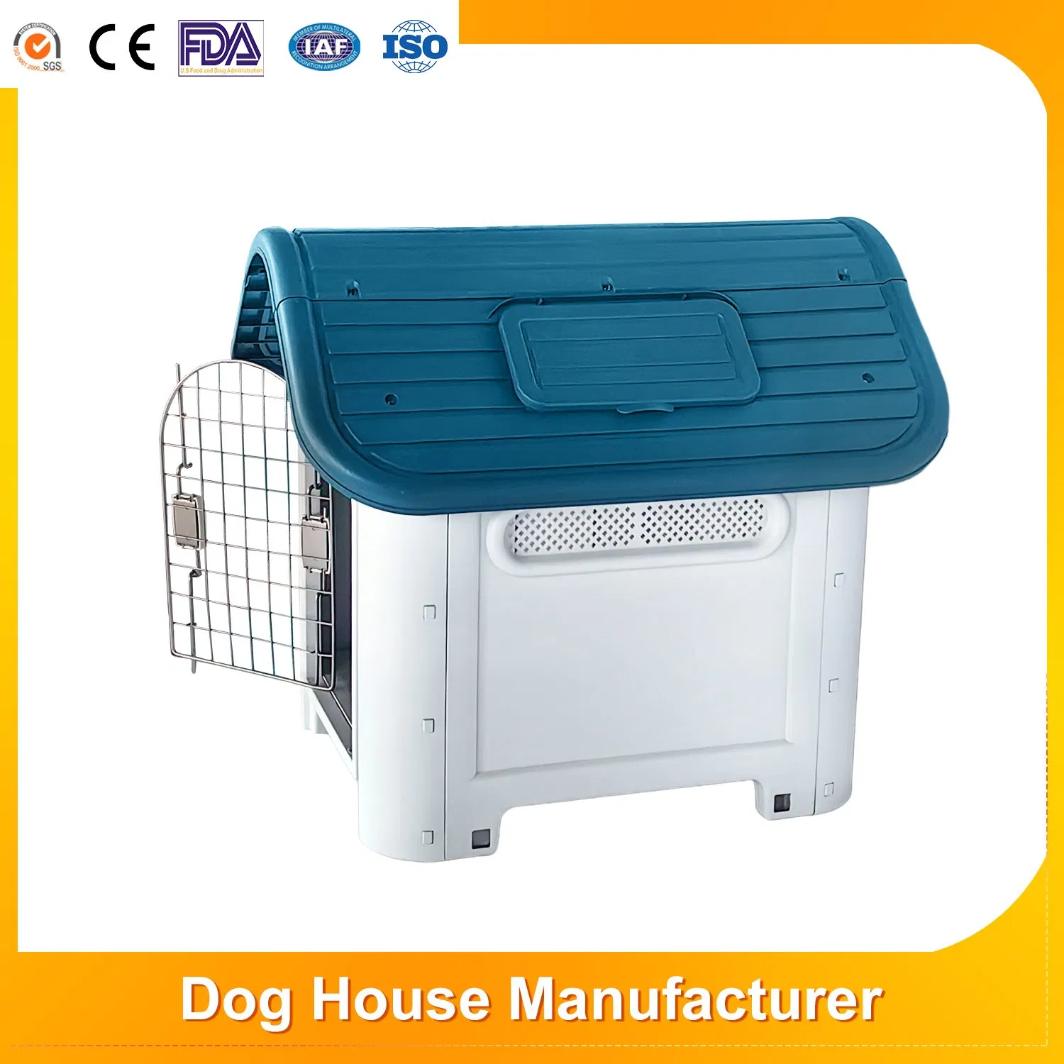 Luxury All-Season Availability Weatherproof Plastic Dog Kennel Insulated Breathable Non Toxic Outdoor/Indoor Pet Dog House for Backyard Garden