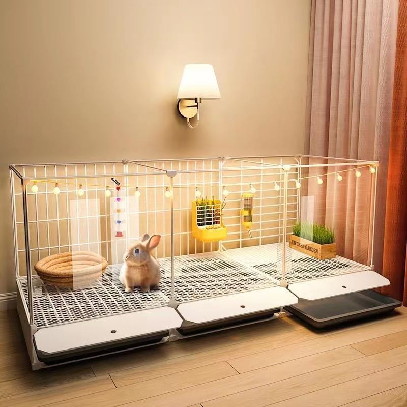 OEM/ODM Large Indoor Rabbit Cage With Automatic Drip Tray, Transparent Pet House
