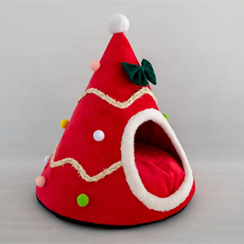 Winter Warm Soft Comfortable Christmas Cozy Nesk Bed Cat House Pet for Small Dogs