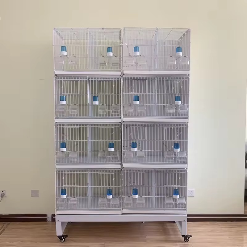 Wholesale Large Multilayer Portable Stackable Bird Cage With Rolling Stand for Parrots Canaries Breeding Hot Sale