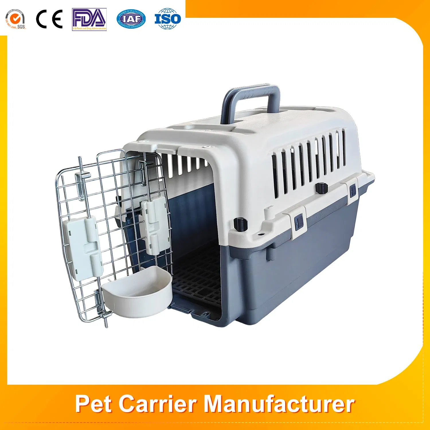 High Quality Easy to Clean Portable Plastic Large Air Travel Kennel Aviation Box Modern Pet Iata Air Approved Collapsible Plastic Dog Cage