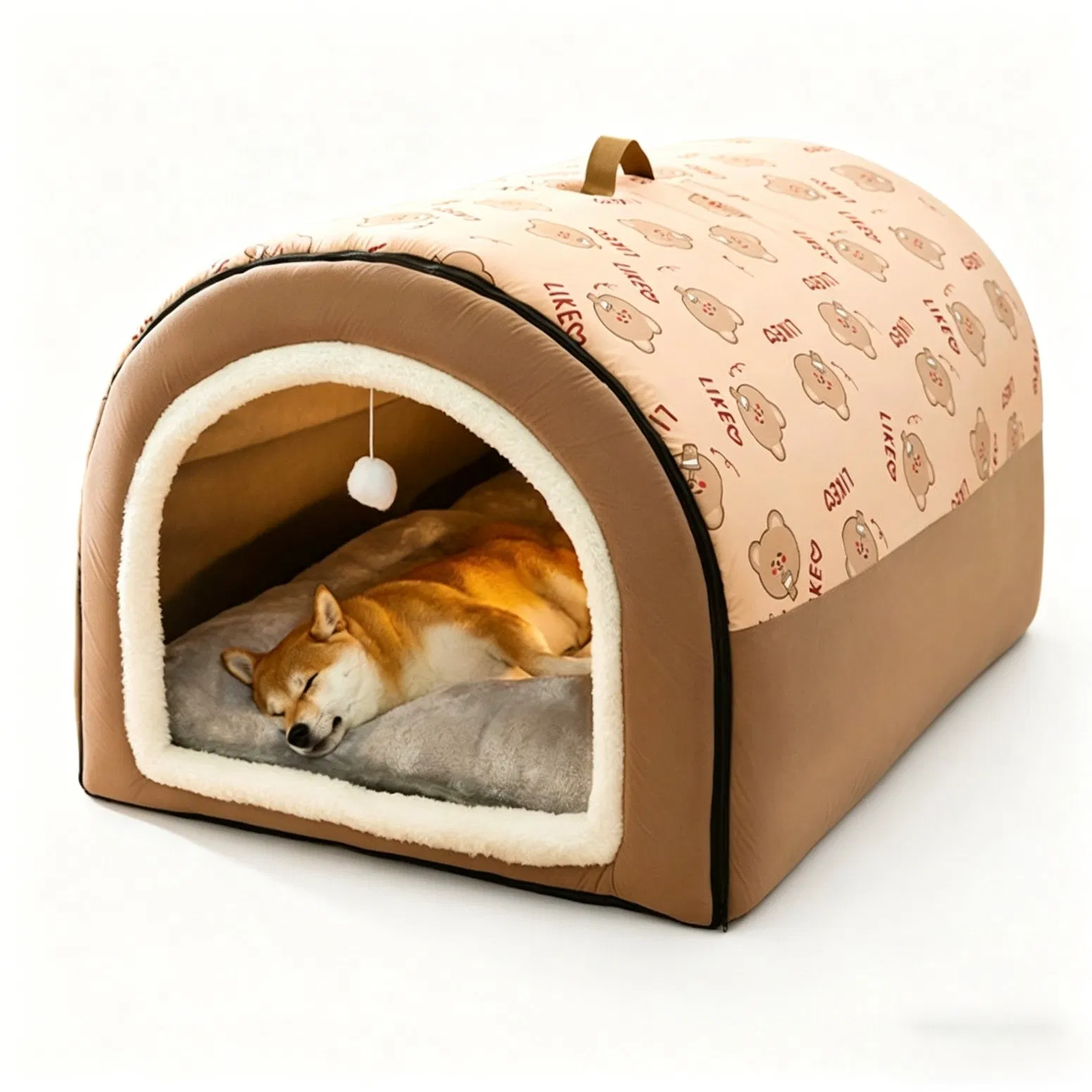 Cozy Pet Bed Winter Warm Plush Removable Waterproof Dog Cat House