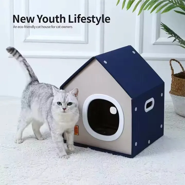 Unique Paper Cat House for Eco-Conscious Pet Enthusiasts