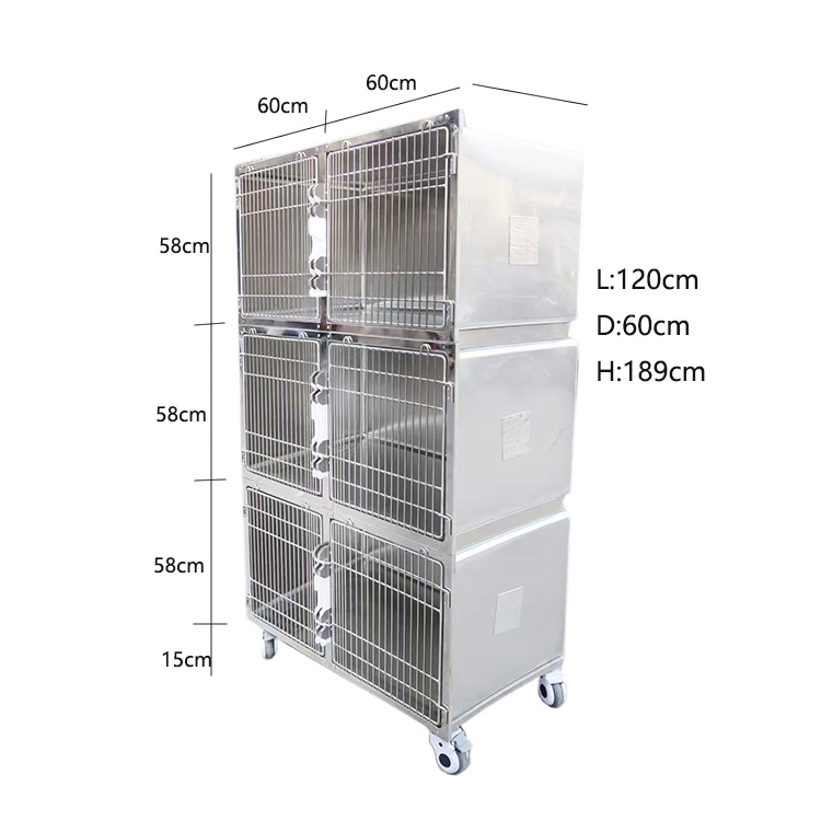 Veterinary Cat-friendly Long Cage Cattery Breeding Cage Cat-friendly Enclosure for Veterinary Clinic Animal Hospital