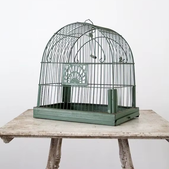 Iron Bird Cage With Removable Bottom Tray And Easy Access Doors Simplifying Cleaning And Maintenance Process