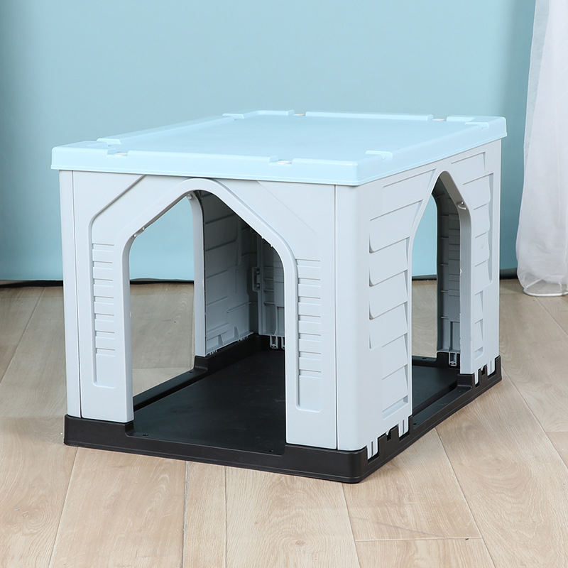 Outdoor Rainproof Dog Kennel and Pet House Rural Courtyard Villa Made of Plastic Sunscreen Dog Shed for Comfort and Shelter