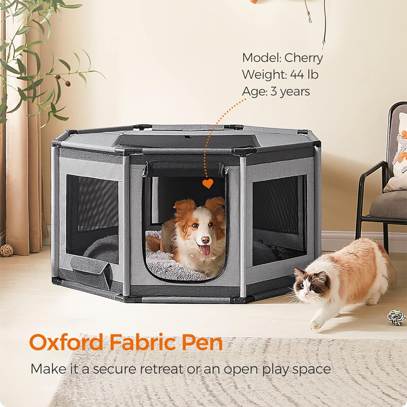 Pet Enclosure Octagonal Waterproof Tent Collapsible Pet Tent Breeding Cage Baby Box Dog Cat Delivery Room Isolation Room