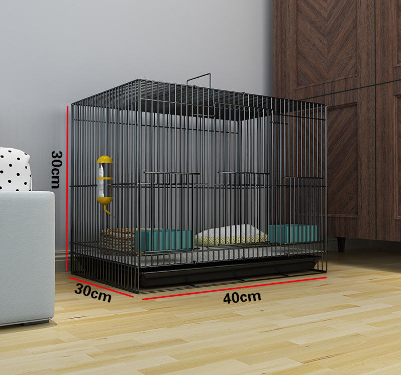 Multi-Pet Indoor Iron Rabbit Hutch Removable Tray Stylish Easy Clean 4-Door Space-Saving Foldable Easy Assembly for Pet Stores