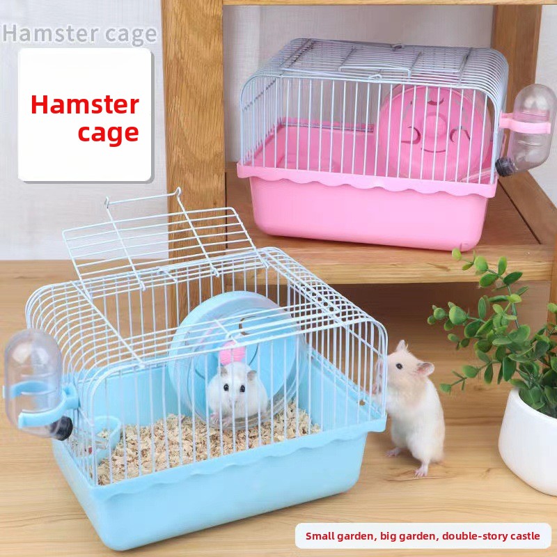 New Design Custom Cheap Solid Plastic Hamster Cage With Ventilation Cartoon Style Indoor Use For Small Pets