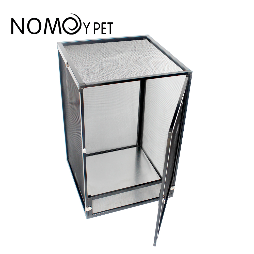 NOMOY PET High Quality Aluminium Alloy Reptile tank Terrarium Enclosure Screen Cage Chameleon Mesh Cage